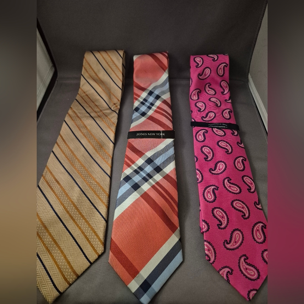 Misc Tie Set - Gold, Red, Pink